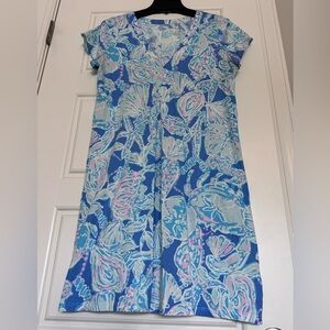 Lilly Pulitzer Amina Dress - Blue Haven "Into the Deep" - Size Large